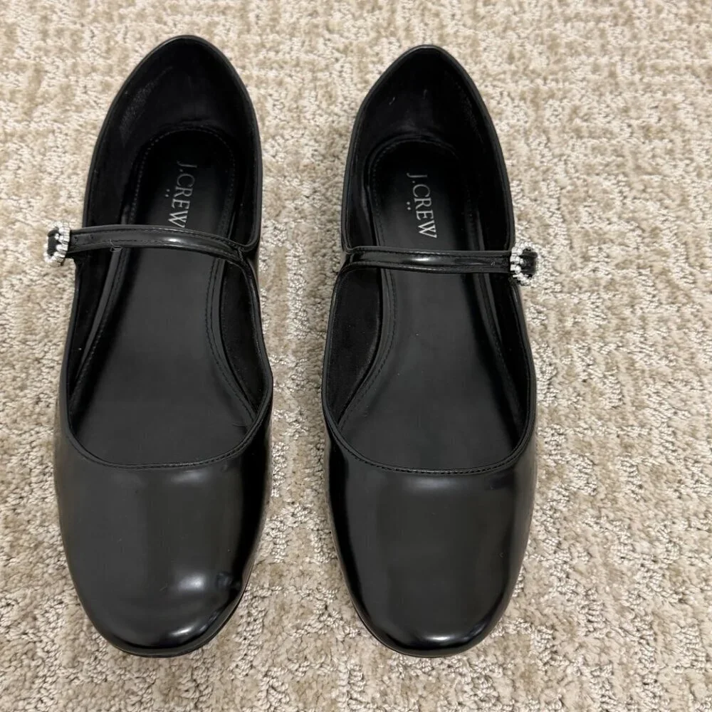 J.Crew Black Mary Jane Flats Women’s Size 9.5 Classic Buckle Shoes